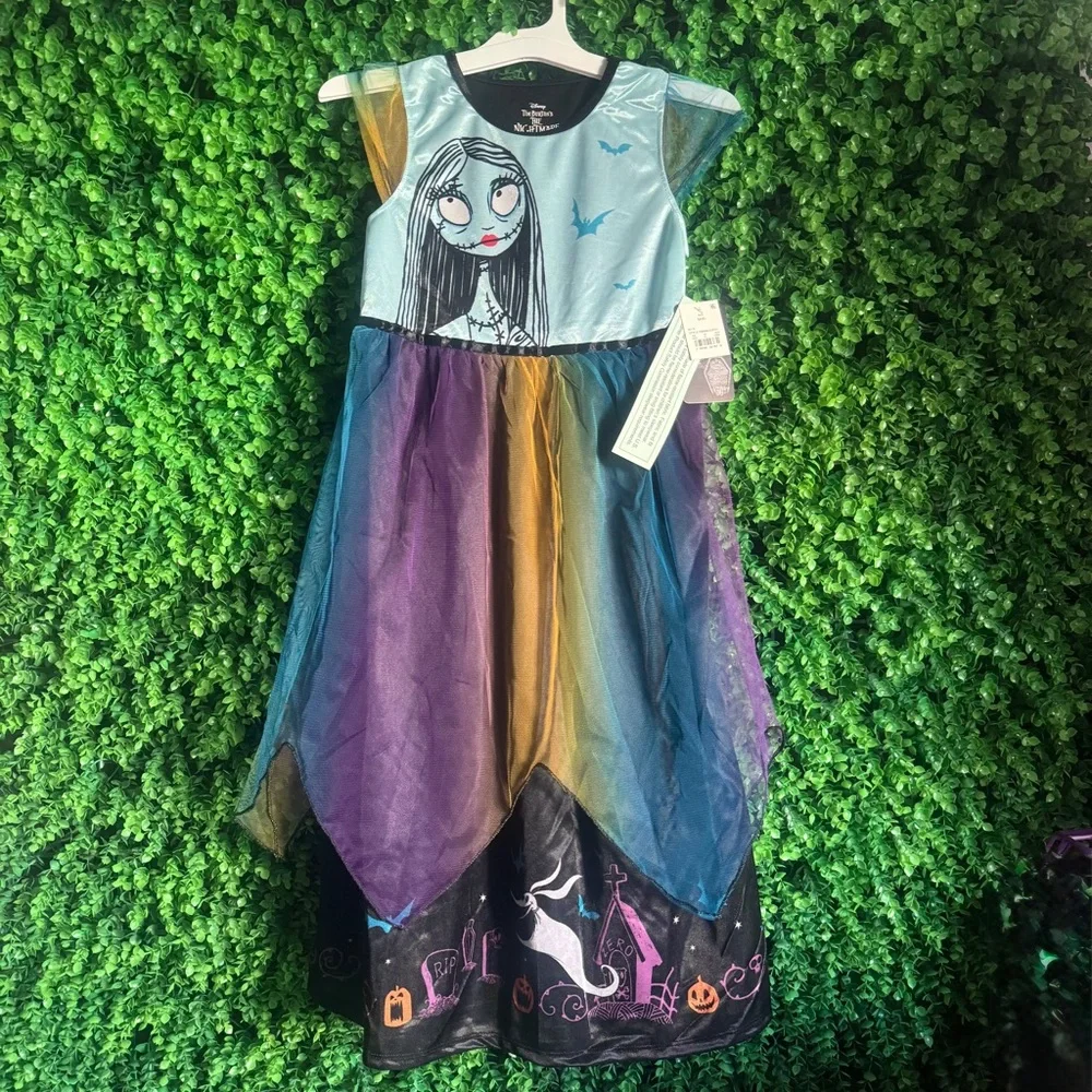 Nightmare Before Christmas Sally Girl's Medium Halloween Nightgown NWT